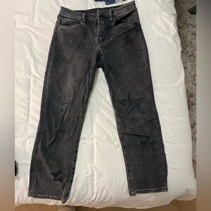 Blank NYC Women’s Dark Gray Star-Embellished Jeans